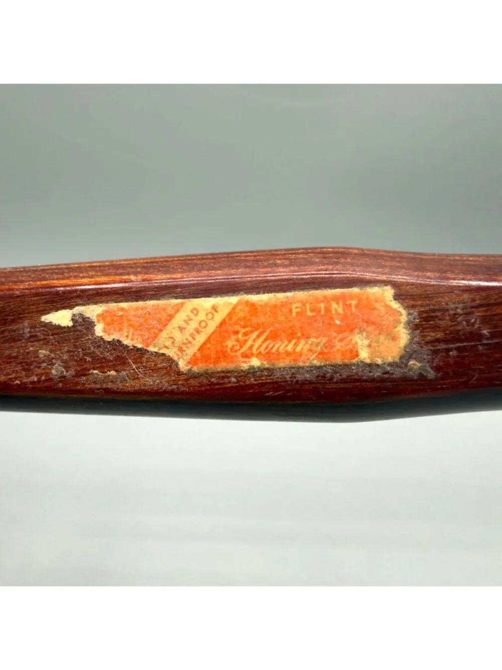 FLINT England Knife Sharpening Steel Mahogany Handle Stainless 13